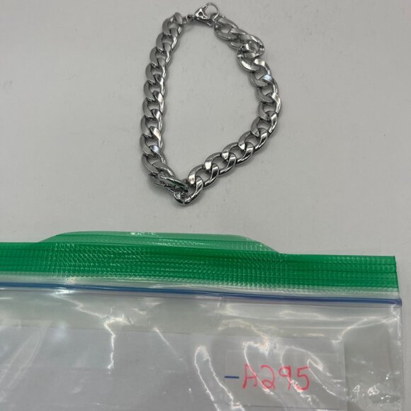 Mens Stainless Steel Cuban Link Chain Bracelet 9" With Lobster Clasp A395 - Picture 4 of 4